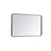Elegant Decor Evermore Soft Corner Rectangular Mirror 24X40", Black