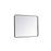 Elegant Decor Evermore Soft Corner Rectangular Mirror 27X36", Black