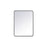 Elegant Decor Evermore Soft Corner Rectangular Mirror 27X36", Black