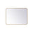 Elegant Decor Evermore Soft Corner Rectangular Mirror 27X36", Brass