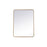 Elegant Decor Evermore Soft Corner Rectangular Mirror 27X36", Brass