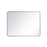 Elegant Decor Evermore Soft Corner Rectangular Mirror 27X36", Silver