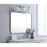 Elegant Decor Evermore Soft Corner Rectangular Mirror 27X36", Silver