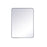 Elegant Decor Evermore Soft Corner Rectangular Mirror 27X36", Silver