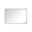 Elegant Decor Evermore Soft Corner Rectangular Mirror 27X40", Brass