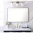 Elegant Decor Evermore Soft Corner Rectangular Mirror 27X40", Brass
