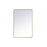 Elegant Decor Evermore Soft Corner Rectangular Mirror 27X40", Brass