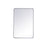 Elegant Decor Evermore Soft Corner Rectangular Mirror 27X40", Silver