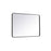 Elegant Decor Evermore Soft Corner Rectangular Mirror 28X42", Black