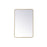 Elegant Decor Evermore Soft Corner Rectangular Mirror 28X42", Brass
