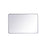 Elegant Decor Evermore Soft Corner Rectangular Mirror 28X42", Silver