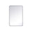 Elegant Decor Evermore Soft Corner Rectangular Mirror 28X42", Silver