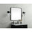 Elegant Decor Evermore Soft Corner Square Mirror 30X30", Black