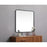 Elegant Decor Evermore Soft Corner Square Mirror 30X30", Black