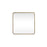 Elegant Decor Evermore Soft Corner Square Mirror 30X30", Brass