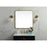 Elegant Decor Evermore Soft Corner Square Mirror 30X30", Brass