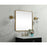 Elegant Decor Evermore Soft Corner Square Mirror 30X30", Brass