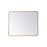 Elegant Decor Evermore Soft Corner Rectangular Mirror 30X36", Brass