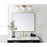Elegant Decor Evermore Soft Corner Rectangular Mirror 30X36", Brass