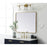 Elegant Decor Evermore Soft Corner Rectangular Mirror 30X36", Brass