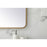Elegant Decor Evermore Soft Corner Rectangular Mirror 30X36", Brass