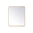 Elegant Decor Evermore Soft Corner Rectangular Mirror 30X36", Brass