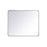 Elegant Decor Evermore Soft Corner Rectangular Mirror 30X36", Silver