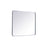 Elegant Decor Evermore Soft Corner Rectangular Mirror 30X36", Silver