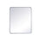 Elegant Decor Evermore Soft Corner Rectangular Mirror 30X36", Silver