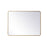 Elegant Decor Evermore Soft Corner Rectangular Mirror 30X40", Brass