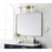 Elegant Decor Evermore Soft Corner Rectangular Mirror 30X40", Brass