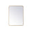 Elegant Decor Evermore Soft Corner Rectangular Mirror 30X40", Brass