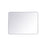 Elegant Decor Evermore Soft Corner Rectangular Mirror 30X40", Silver - MR803040S
