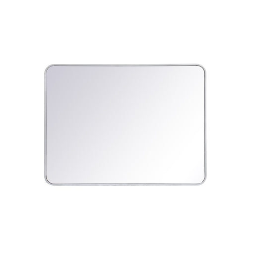 Elegant Decor Evermore Soft Corner Rectangular Mirror 30X40", Silver - MR803040S