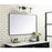 Elegant Decor Evermore Soft Corner Rectangular Mirror 30X48", Black