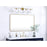 Elegant Decor Evermore Soft Corner Rectangular Mirror 30X48", Brass