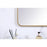 Elegant Decor Evermore Soft Corner Rectangular Mirror 30X48", Brass