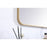 Elegant Decor Evermore Soft Corner Rectangular Mirror 30X48", Brass