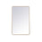 Elegant Decor Evermore Soft Corner Rectangular Mirror 30X48", Brass