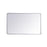 Elegant Decor Evermore Soft Corner Rectangular Mirror 30X48", Silver
