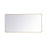 Elegant Decor Evermore Soft Corner Rectangular Mirror 30X60", Brass