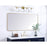 Elegant Decor Evermore Soft Corner Rectangular Mirror 30X60", Brass