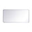 Elegant Decor Evermore Soft Corner Rectangular Mirror 30X60", Silver