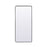 Elegant Decor Evermore Soft Corner Rect Mirror 32X72", Black