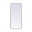 Elegant Decor Evermore Soft Corner Rect Mirror 32X72", Silver