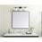 Elegant Decor Evermore Soft Corner Rectangular Mirror 36X36", Black