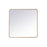 Elegant Decor Evermore Soft Corner Rectangular Mirror 36X36", Brass