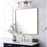 Elegant Decor Evermore Soft Corner Rectangular Mirror 36X36", Brass