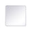 Elegant Decor Evermore Soft Corner Rectangular Mirror 36X36", Silver