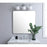 Elegant Decor Evermore Soft Corner Rectangular Mirror 36X36", Silver